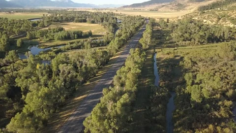 Highway in the valley Stock Footage 166419329
