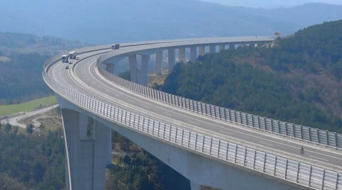 Highway viaduct Stock Footage 61356009
