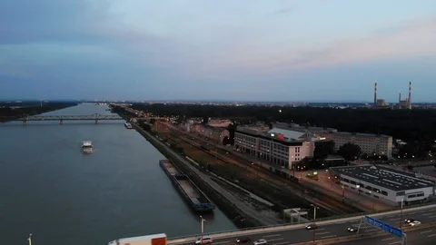 Highway in Vienna at nighttime Stock Footage 115407355