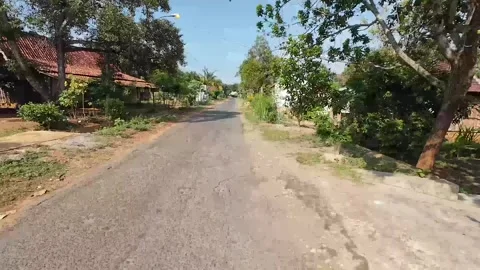 Highway view of sub district in Blora, Central Java, Indonesia Stock Footage 334225640