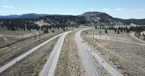 Highway Views in Eastern Sierra Nevada Mountains Inyo National Forest Video stock 219581495