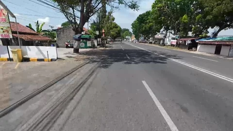 Highway views of a road in Pati district, Central Java, Indonesia Stock-Footage 334837537