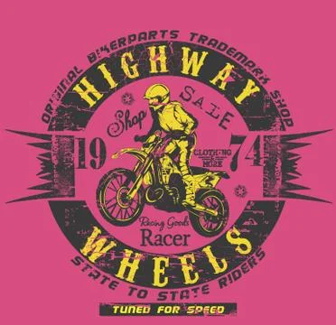 Highway wheels Stock Illustration