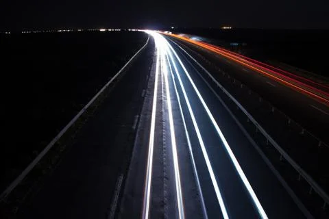 Highway white side light Stock Photos