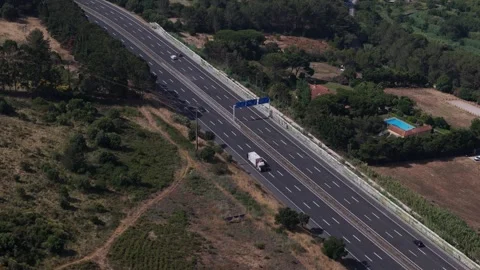 Highway winding through rural landscape Stock Footage 311528200