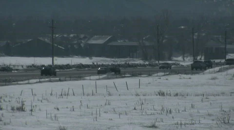Highway winter CR Stock Footage 315075