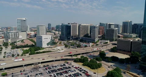 Highways and High rises in downtown Dallas Stock Footage 150176808