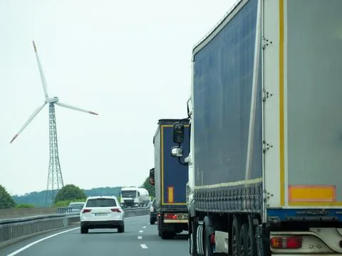 Highways are congested with traffic. Stock Photos
