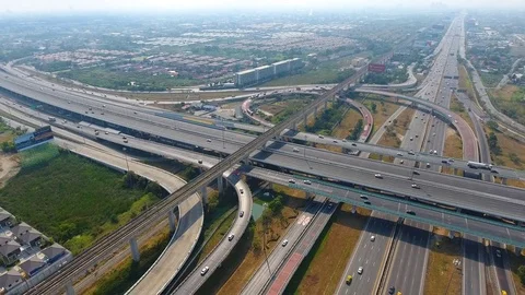 Highways in Bangkok. Stock Footage 75995113