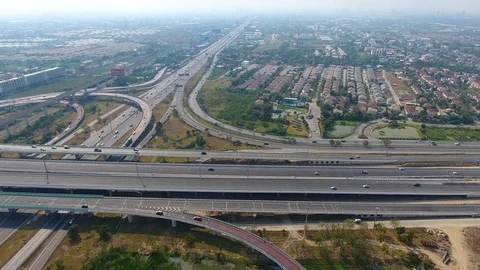 Highways in Bangkok. Stock Footage 75995568