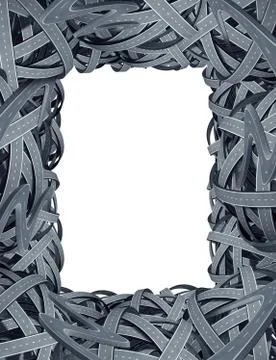 Highways blank frame Stock Illustration