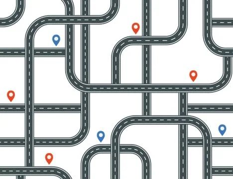 Highways seamless pattern. Stock Illustration