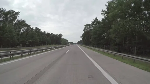 Highwy through the forest Stock Footage 77296052