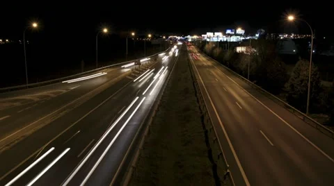 Higway  night  time lapse Stock-Footage 11173742