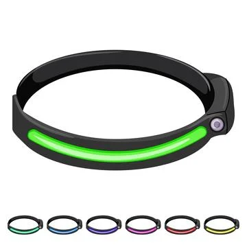 Hiiking headlamp flashlight cartoon vector graphic 库存插图