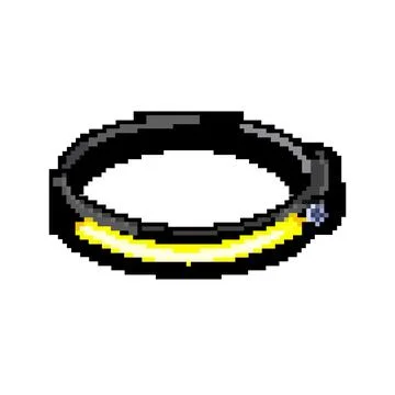 Hiiking headlamp flashlight game pixel art vector illustration Stock Illustration