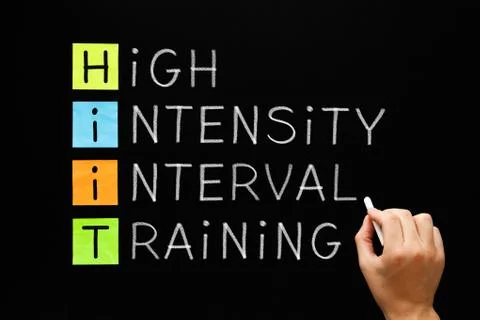 HIIT - High Intensity Interval Training Stock-Fotos