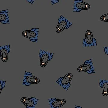 Hijab headscarf islam vector seamless pattern 스톡 일러스트