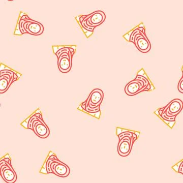 Hijab headscarf islam vector seamless pattern イラスト素材