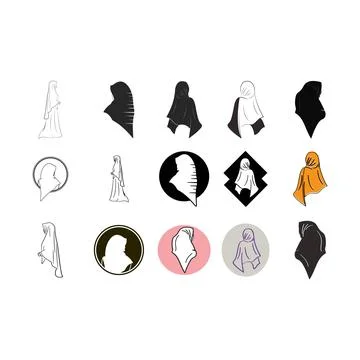 The hijab logo vector illustration Stock-Illustration