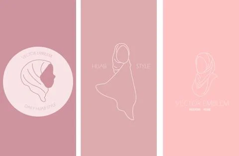 Hijab Vector Emblem Stock Illustration