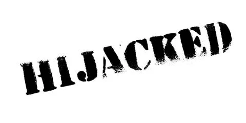Hijacked rubber stamp Stock Illustration