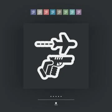 Hijacking aerial Stockillustratie