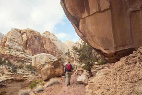 Hike in Capitol Reef Stock Photos