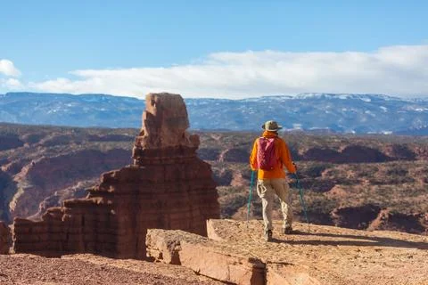 Hike in Capitol Reef Stock Photos