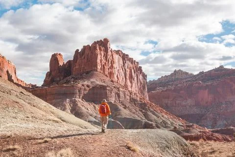 Hike in Capitol Reef Stock Photos