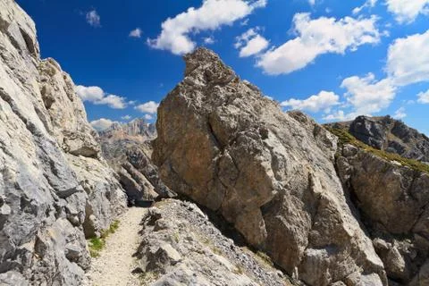 Hike in Dolomites Stock Photos