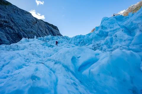 Hike on the Fox Glacier Stock Photos