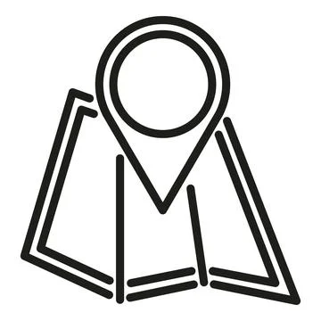Hike map icon flat vector. Travel equipment Stockillustratie