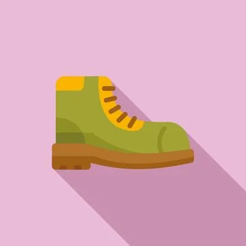 Hike shoe icon flat vector. Travel adventure イラスト素材