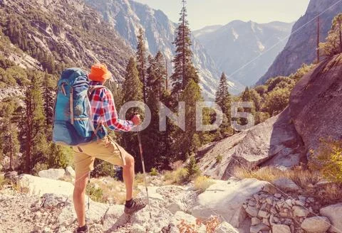 Hike in Sierra Nevada Stock Photos