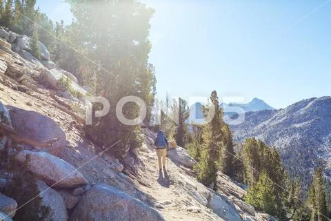 Hike in Sierra Nevada Stock Photos