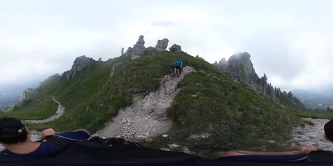 Hiker on 360 degree Stock-Footage 73421085