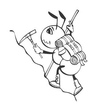 Hiker ant イラスト素材