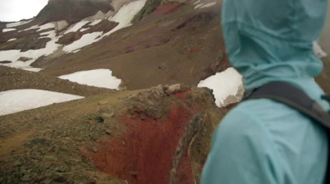 Hiker appreciates the view Stock Footage 59514787