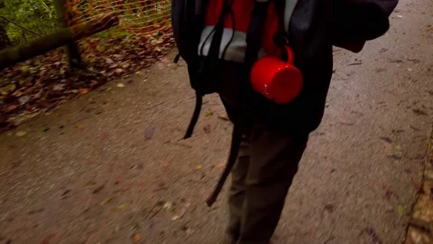 Hiker with backpack Stock Footage 153383610