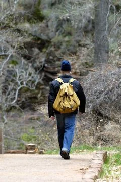 Hiker with Backpack Foto stock