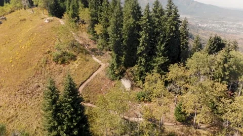 Hiker with backpack walking in the mountains Stock Footage 141198227