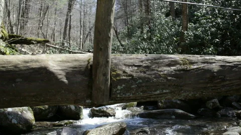 Hiker on Bridge 스톡 동영상 671176