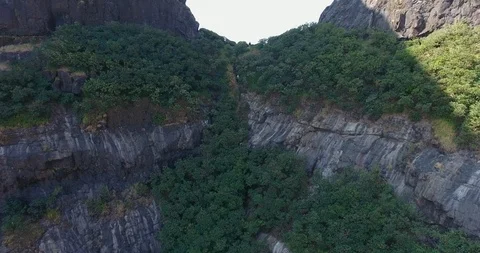 Hiker on a mountain pass Stock Footage 116924969