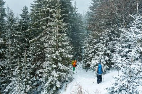 Hiker in the mountains Stock Photos