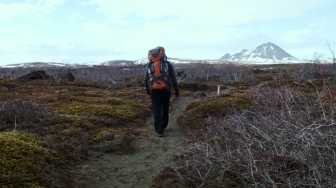 Hiker on path Video stock 53085941