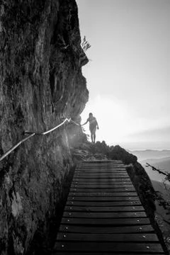 The hiker Foto stock