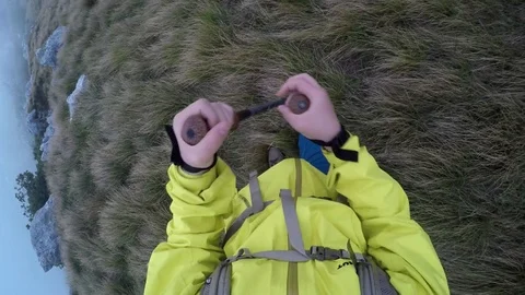 Hiker point of view Stock Footage 82457552