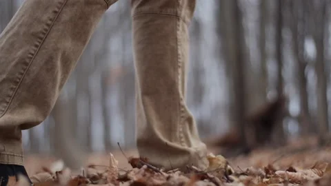 Hiker walking leg frame Stock Footage 230585728
