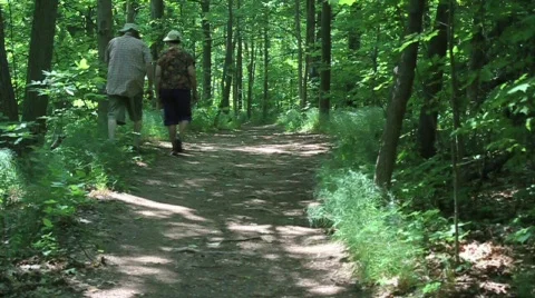 Hikers Disappear while walking Special Effect Video Stock Footage 730901